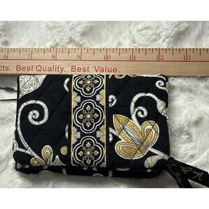VERA BRADLEY POCKET WALLET YELLOW BIRD 6 X 4 Inch Carabiner
